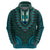 African Dashiki Hoodie With Tapa Pattern - Teal - Wonder Print Shop