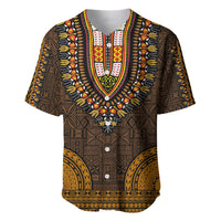 African Dashiki Baseball Jersey With Tapa Pattern - Gold LT9 - Wonder Print Shop