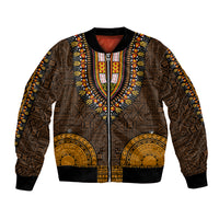 African Dashiki Bomber Jacket With Tapa Pattern - Gold LT9 - Wonder Print Shop