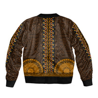African Dashiki Bomber Jacket With Tapa Pattern - Gold LT9 - Wonder Print Shop