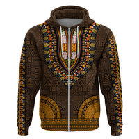 African Dashiki Hoodie With Tapa Pattern - Gold - Wonder Print Shop