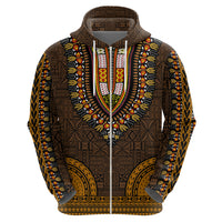 African Dashiki Hoodie With Tapa Pattern - Gold - Wonder Print Shop