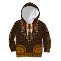 African Dashiki Kid Hoodie With Tapa Pattern - Gold - Wonder Print Shop