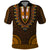 African Dashiki Polo Shirt With Tapa Pattern - Gold - Wonder Print Shop
