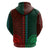 African Dashiki Hoodie With Tapa Pattern - Half Green and Red - Wonder Print Shop