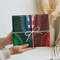 Green-red Dashiki and Tapa Pattern Wrapping Paper Africa and Polynesia Together Culture - Wonder Print Shop
