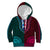 African Dashiki Kid Hoodie With Tapa Pattern - Half Teal and Pink - Wonder Print Shop