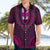 African Dashiki Hawaiian Shirt With Tapa Pattern - Pink - Wonder Print Shop
