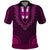African Dashiki Polo Shirt With Tapa Pattern - Pink - Wonder Print Shop