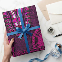 Pink Dashiki and Tapa Pattern Wrapping Paper Africa and Polynesia Together Culture - Wonder Print Shop