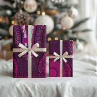 Pink Dashiki and Tapa Pattern Wrapping Paper Africa and Polynesia Together Culture - Wonder Print Shop
