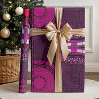 Pink Dashiki and Tapa Pattern Wrapping Paper Africa and Polynesia Together Culture - Wonder Print Shop