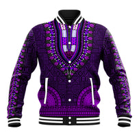 African Dashiki Baseball Jacket With Tapa Pattern - Purple LT9 - Wonder Print Shop