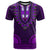 African Dashiki T Shirt With Tapa Pattern - Purple - Wonder Print Shop