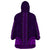 African Dashiki Wearable Blanket Hoodie With Tapa Pattern - Purple - Wonder Print Shop