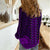African Dashiki Women Casual Shirt With Tapa Pattern - Purple - Wonder Print Shop