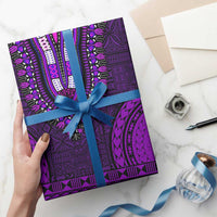 Purple Dashiki and Tapa Pattern Wrapping Paper Africa and Polynesia Together Culture - Wonder Print Shop