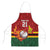 Zimbabwe Cricket Custom Apron The Chevrons Cricket Ball Fire - Wonder Print Shop