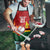 Zimbabwe Cricket Custom Apron The Chevrons Cricket Ball Fire - Wonder Print Shop