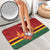 Zimbabwe Cricket Custom Bathroom Set The Chevrons Cricket Ball Fire - Wonder Print Shop