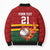 Zimbabwe Cricket Custom Bomber Puffer Jacket The Chevrons Cricket Ball Fire - Wonder Print Shop