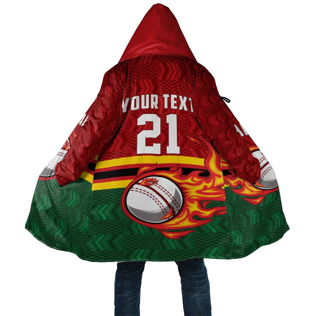 Zimbabwe Cricket Custom Cloak The Chevrons Cricket Ball Fire - Wonder Print Shop