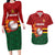 Zimbabwe Cricket Custom Couples Matching Long Sleeve Bodycon Dress and Hawaiian Shirt The Chevrons Cricket Ball Fire - Wonder Print Shop