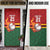 Zimbabwe Cricket Custom Door Cover The Chevrons Cricket Ball Fire - Wonder Print Shop