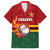 Zimbabwe Cricket Custom Family Matching Long Sleeve Bodycon Dress and Hawaiian Shirt The Chevrons Cricket Ball Fire - Wonder Print Shop