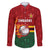 Zimbabwe Cricket Custom Family Matching Long Sleeve Bodycon Dress and Hawaiian Shirt The Chevrons Cricket Ball Fire - Wonder Print Shop