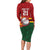 Zimbabwe Cricket Custom Family Matching Long Sleeve Bodycon Dress and Hawaiian Shirt The Chevrons Cricket Ball Fire - Wonder Print Shop