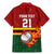 Zimbabwe Cricket Custom Family Matching Mermaid Dress and Hawaiian Shirt The Chevrons Cricket Ball Fire - Wonder Print Shop