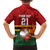Zimbabwe Cricket Custom Family Matching Off The Shoulder Long Sleeve Dress and Hawaiian Shirt The Chevrons Cricket Ball Fire - Wonder Print Shop