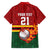 Zimbabwe Cricket Custom Family Matching Short Sleeve Bodycon Dress and Hawaiian Shirt The Chevrons Cricket Ball Fire - Wonder Print Shop