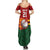 Zimbabwe Cricket Custom Family Matching Summer Maxi Dress and Hawaiian Shirt The Chevrons Cricket Ball Fire - Wonder Print Shop