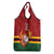 Zimbabwe Cricket Custom Grocery Bag The Chevrons Cricket Ball Fire - Wonder Print Shop