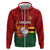 Zimbabwe Cricket Custom Hoodie The Chevrons Cricket Ball Fire - Wonder Print Shop