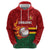 Zimbabwe Cricket Custom Hoodie The Chevrons Cricket Ball Fire - Wonder Print Shop