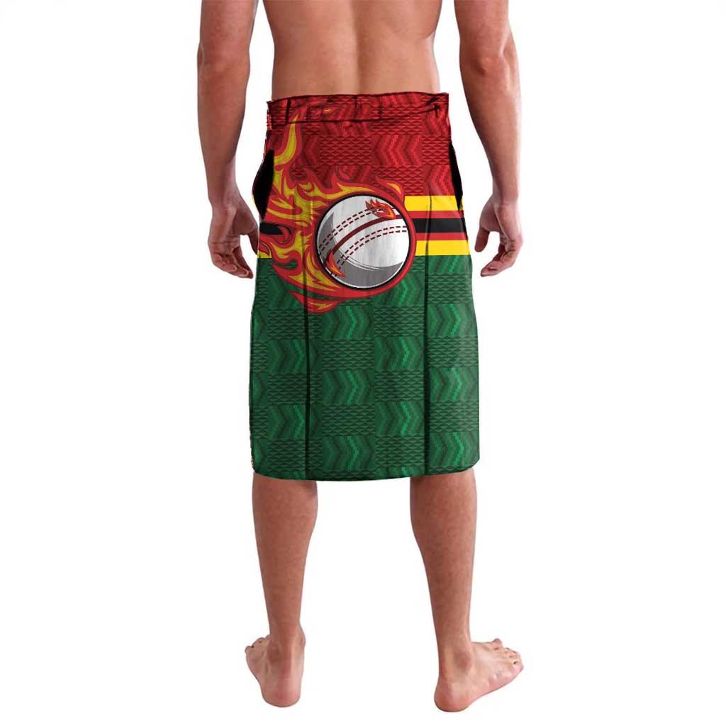 Zimbabwe Cricket Custom Lavalava The Chevrons Cricket Ball Fire - Wonder Print Shop
