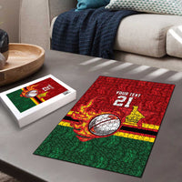 Zimbabwe Cricket Custom Puzzle The Chevrons Cricket Ball Fire - Wonder Print Shop