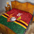Zimbabwe Cricket Custom Quilt The Chevrons Cricket Ball Fire - Wonder Print Shop