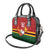 Zimbabwe Cricket Custom Shoulder Handbag The Chevrons Cricket Ball Fire - Wonder Print Shop