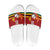 Zimbabwe Cricket Custom Slide Sandals The Chevrons Cricket Ball Fire - Wonder Print Shop