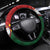 Zimbabwe Cricket Steering Wheel Cover The Chevrons Cricket Ball Fire - Wonder Print Shop