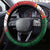 Zimbabwe Cricket Steering Wheel Cover The Chevrons Cricket Ball Fire - Wonder Print Shop