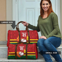 Zimbabwe Cricket Custom Travel Bag The Chevrons Cricket Ball Fire - Wonder Print Shop