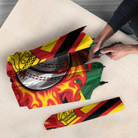 Zimbabwe Cricket Custom Umbrella The Chevrons Cricket Ball Fire - Wonder Print Shop