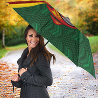 Zimbabwe Cricket Custom Umbrella The Chevrons Cricket Ball Fire - Wonder Print Shop