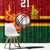 Zimbabwe Cricket Custom Window Curtain The Chevrons Cricket Ball Fire - Wonder Print Shop
