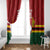 Zimbabwe Cricket Custom Window Curtain The Chevrons Cricket Ball Fire - Wonder Print Shop